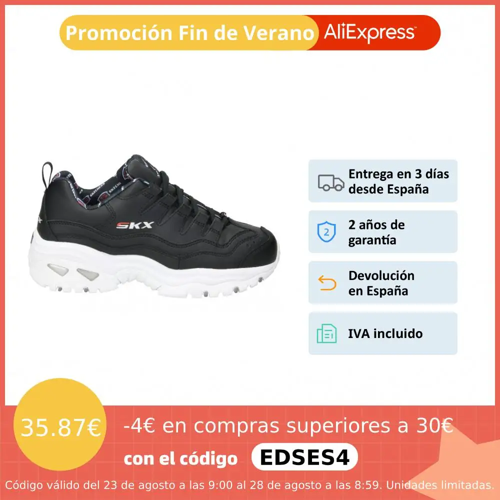Zapatillas de Mujer Skechers Energy Retro Vision Piel color negra cierre de  cordones Plantilla amortiguación 13425_BKW|Zapatillas de correr| -  AliExpress