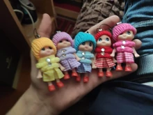 Mini muñecas interactivas de juguete para niños y niñas, muñeco Reborn de juguete, colgante pequeño con llave, 5 uds.