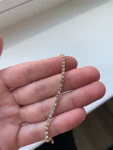 Pulsera de circonia cúbica de tenis para mujer, brazalete Multicolor de 2,5mm, joyería de boda, KC128