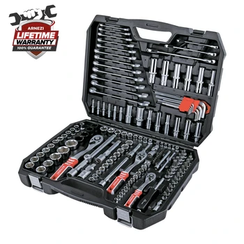 

Tool Set in plastic case, 150 items, 1/4 "DR, 1/2" DR, 3/8 "DR [Arnezi R0900150]