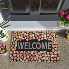 Дверной коврик-Дверной Коврик для помещений-Дверной матовый резиновый матовый-Дверной Коврик для помещений | цвет слоновой кости 45X70 см