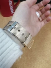 Relojes magnéticos de acero inoxidable para mujer, pulsera electrónica minimalista con correa de malla, color oro rosa, 2020