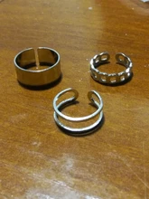 Conjunto de anillos circulares Punk para mujer, Hiphop/Rock, accesorios de dedo con índice de apertura, hebilla, anillo de cola de junta, joyería
