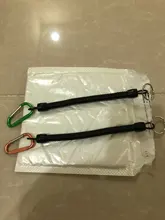 DAGEZI-cuerdas de retención de pesca con mosquetón para acampar, accesorio seguro para bloquear el cable de acero, herramientas de aparejos de pesca, 12-18cm