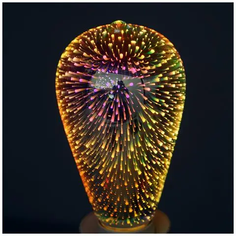 

LED Globe 3D Bulb Fireworks Decorative Color 3D Edison light bulb-ST64