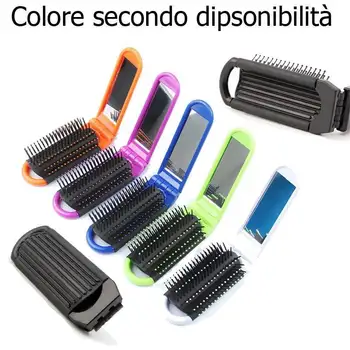 

Brush travel folding pocket mirror folding women men