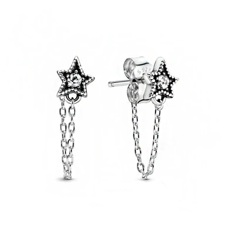 925 пробы, серебряные, в форме сердца, синие, Круглые, блестящие серьги, подходят для рукоделия, женские, оригинальные, модные, ювелирные изделия, подарки