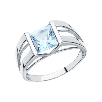 

Silver ring with Topaz sunlight sample 925
