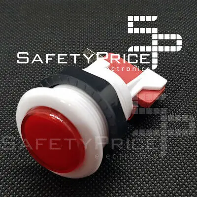 Pulsante Di Arcade Rosso 33 Millimetri Esterno 24 Millimetri Interno Di Ricreazione Bartop Ref2041