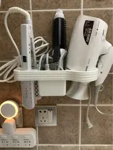 Holder Iron-Shelf Storage-Rack Hair-Dryer Bathroom-Accessories-Set Curling for Hands-Free