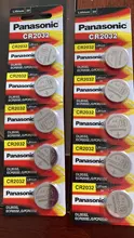 Batería de litio Original Panasonic cr2032 cr 2032 3V de 10 Uds para el ordenador del reloj batería de pila de botón de la calculadora del Control remoto