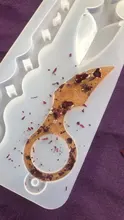 Molde de resina Epoxy para llaveros, accesorio de cristal artesanal, para defensa de los dedos, colgante, llavero, espejo, molde de silicona para Resina