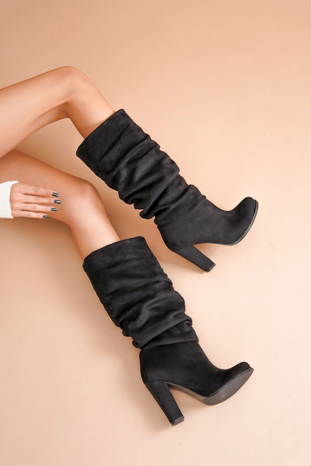 Kalde Botas de tacón alto para mujer, botines de ante de 3 diferentes, NUEVA TEMPORADA|Botas hasta rodilla| - AliExpress