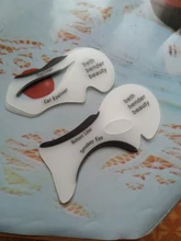 Plantilla de delineador de ojos, cola de pez, doble ala, modelos de delineador, conformación de la plantilla, herramientas, plantilla para cejas, tarjeta DIY, 10 Uds.