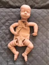 Loulou-Kit creativo de bebé Reborn de 20 pulgadas, cuerpo de tela de vinilo hecho a mano, piezas sin montar, Kit de muñeca en blanco