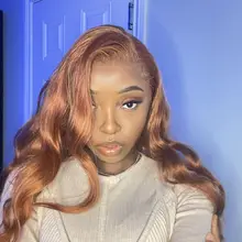 Rubia resaltar frente de encaje pelucas de cabello humano de la onda del cuerpo transparente pelucas delanteras de encaje peruano naranja jengibre malla con división pelucas Remy 180