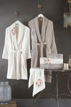 

Women and Men Bathrobe Set
