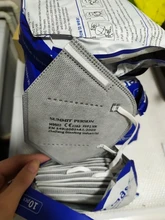 Mascarilla facial FFP2 KN95, máscara de color gris y blanco, 100 unidades