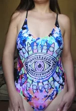 Print Swimwear Beachwear Bathing-Suit Women Sexy Momokini Summer Brazilian LI-FI Padded