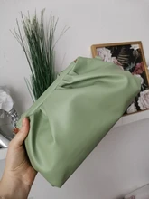Bolso de mano de día para mujer, cadena dorada gruesa, pinza para masa, bolso de hombro, bolsa de hombro, Baguette plisado, 2021