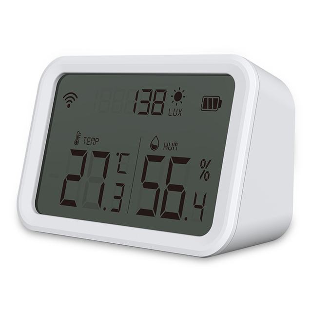 WIFI Temperature Sensor Humidity Indoor Hygrometer Thermometer With LCD Display Support Alexa Google Assistant