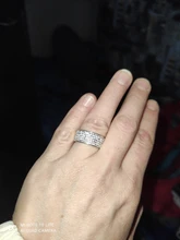 Anillos de cristal de 5 filas de acero inoxidable para mujer, 8mm, bandas de boda, joyería de moda