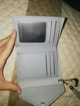 Cartera de cuero con broche para mujer, monedero pequeño y delgado, tarjetero, billetera y cartera de diseñador de marca de lujo, 2021