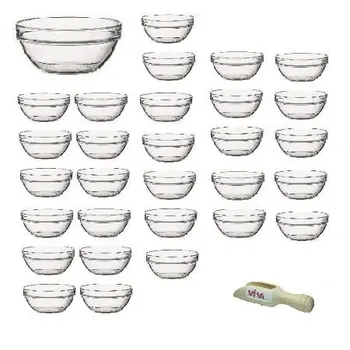 

Viva Haushaltswaren-mini-30 sets glass dishes, cooking ingredients, spices, sauces, diameter 6 cm, for starters and Ta