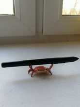 Japoneses nuevos creativos lindo cangrejo pluma titular halterofilia cangrejos Penholder estante soporte de almacenamiento regalo papelería