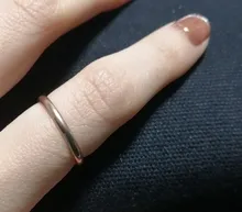 CACANA-anillos de acero inoxidable para parejas, oro rosa, antialergia, lisa, sencilla, Bisutería