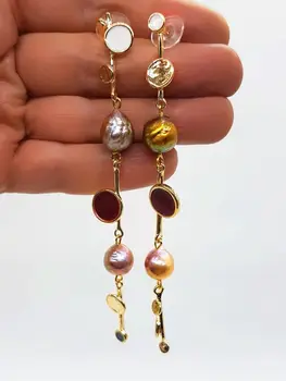 

Earrings handmade citrine agate