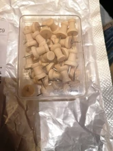 40 unids/caja mapa chinchetas de madera alfileres Diy pulgar tachuelas para fotos de corcho Junta Oficina estudiante papelería de la escuela suministros