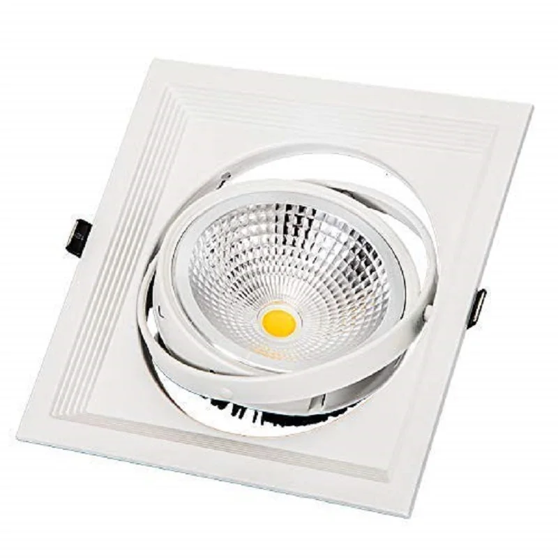 Concha Plana Techo Color C3 Con Bombilla Ar111 6500K Luz Fría