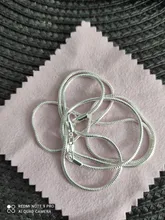 LEKANI-collar de cadena de serpiente para hombres y mujeres, Gargantilla de plata 925 de 1MM/2MM/3MM, joyería fina