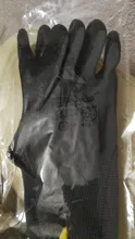 Guantes de trabajo GMG CE EN388, protección de seguridad de nitrilo suave, color rojo y negro, a prueba de aceite, mecánicos, 6 pares, gran oferta