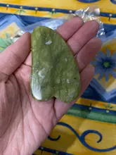 Gua Sha-Rodillo de piedra de jade para masaje facial, rodillo estiramiento piel cuello, doble cabezal, relajación de la piel, piedra de jade natural