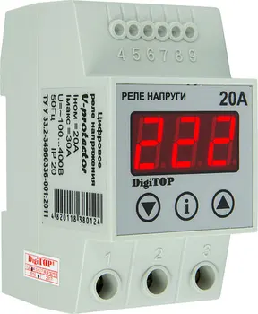 

Digital voltage control relay 20A. Digitop vp-20 A.