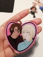 Vograce abalorios holográficos acrílico transparente impreso holograma llavero, haga su propio llavero acrílico con anime