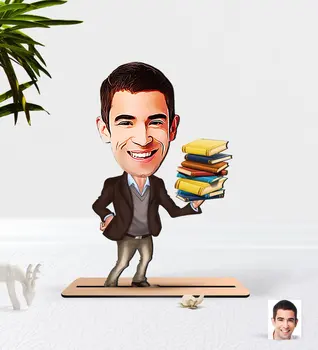 

Personalized Men 'S Teacher Caricature Of WOOD 3D Biblo-8 Reliable Quality Cost-Effective Home Decoration Special Design coolest