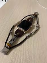 Correa de cuero marrón para Apple Watch 6 SE 5 4 3 2 38mm 40mm, correa de cuero para iwatch 5 4 44mm 42mm