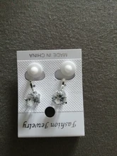 GRACE JUN gran oferta de circón cúbico pequeño redondo geométrico Clip en pendientes para chica chico fiesta encanto sin piercing Clip de oreja de pendiente