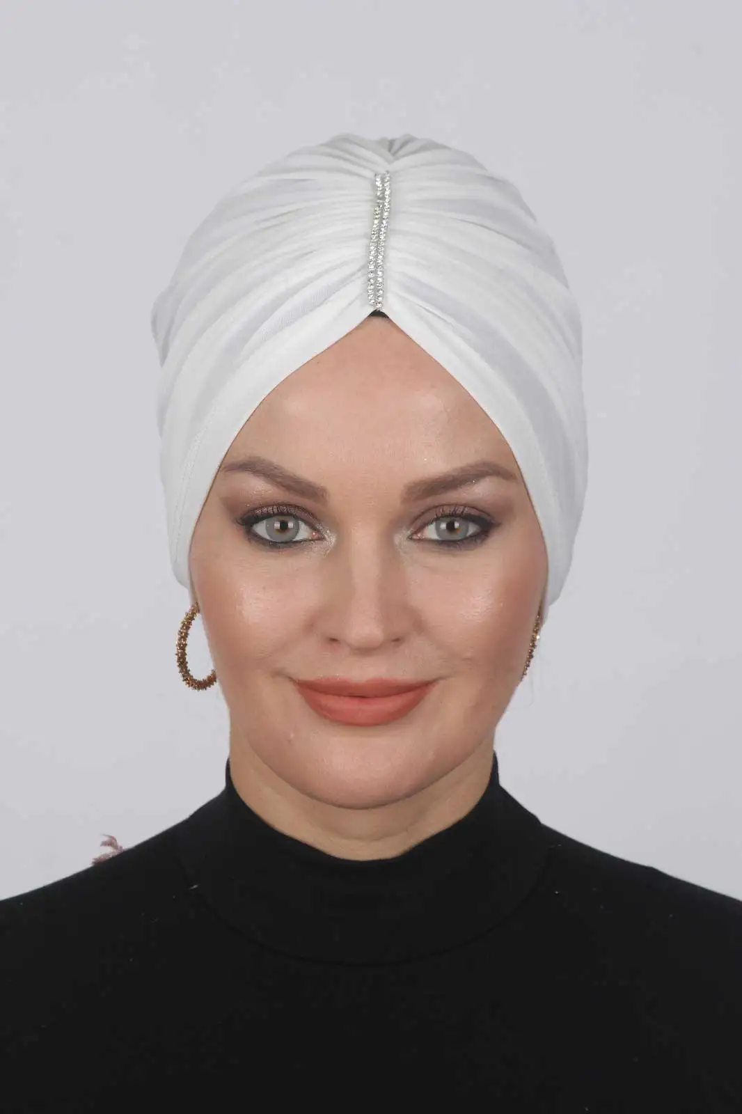 

Hijab Casual Instant Turban for Women Bonnet Lightweight Head Scarf Shirred Cross Bonnets