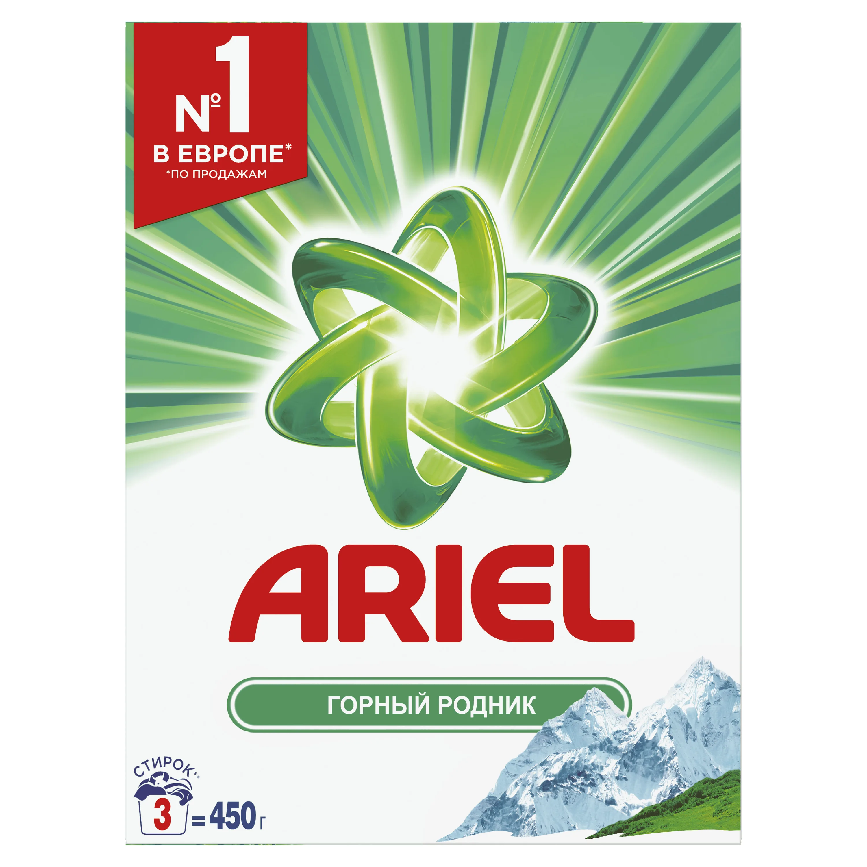 Стиральный порошок Ariel Автомат Горный родник 3 стирки 450 гр