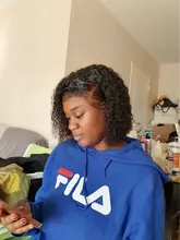 RESHINE-Peluca de pelo rizado de Mongolia, cabello humano con encaje frontal 13x4, 180%, 13x6, cierre de encaje rizado, prearrancado