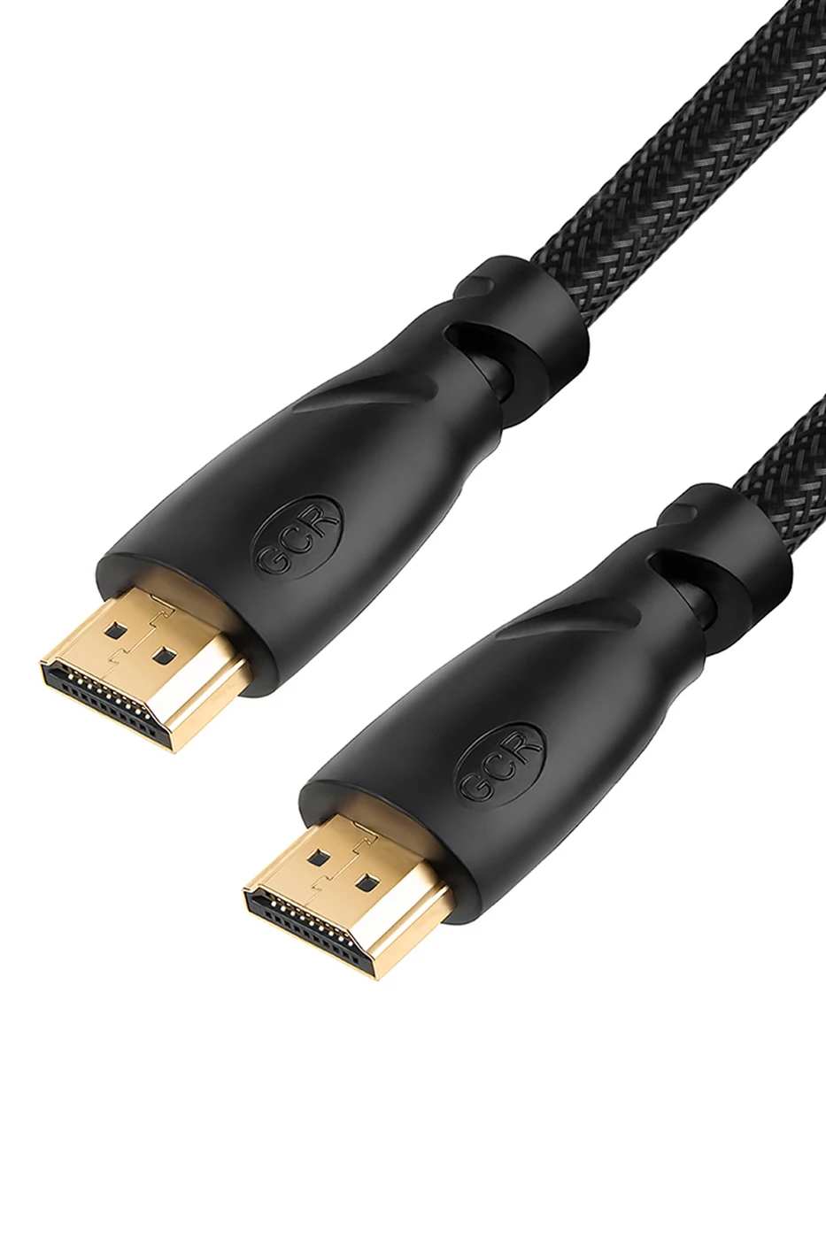 GCR Кабель нейлон HDMI to 4K Ultra HD TV для ПК монитора Smart PS Xbox cable for Sony Samsung LG Xiaomi HP черный