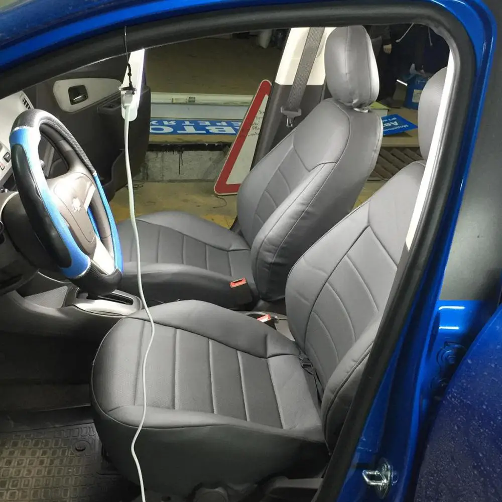 Для Chevrolet Cobalt с 2011г. / Ravon R4 с 2016г.(Кобальт / Равон) модельные чехлы на сиденья из экокожи АВТОПИЛОТ экокожа