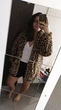 Abrigos de leopardo para mujer, abrigo de piel sintética, Chaqueta de felpa cálida de lujo para invierno, prendas de vestir a la moda de alta calidad, novedad de 2019