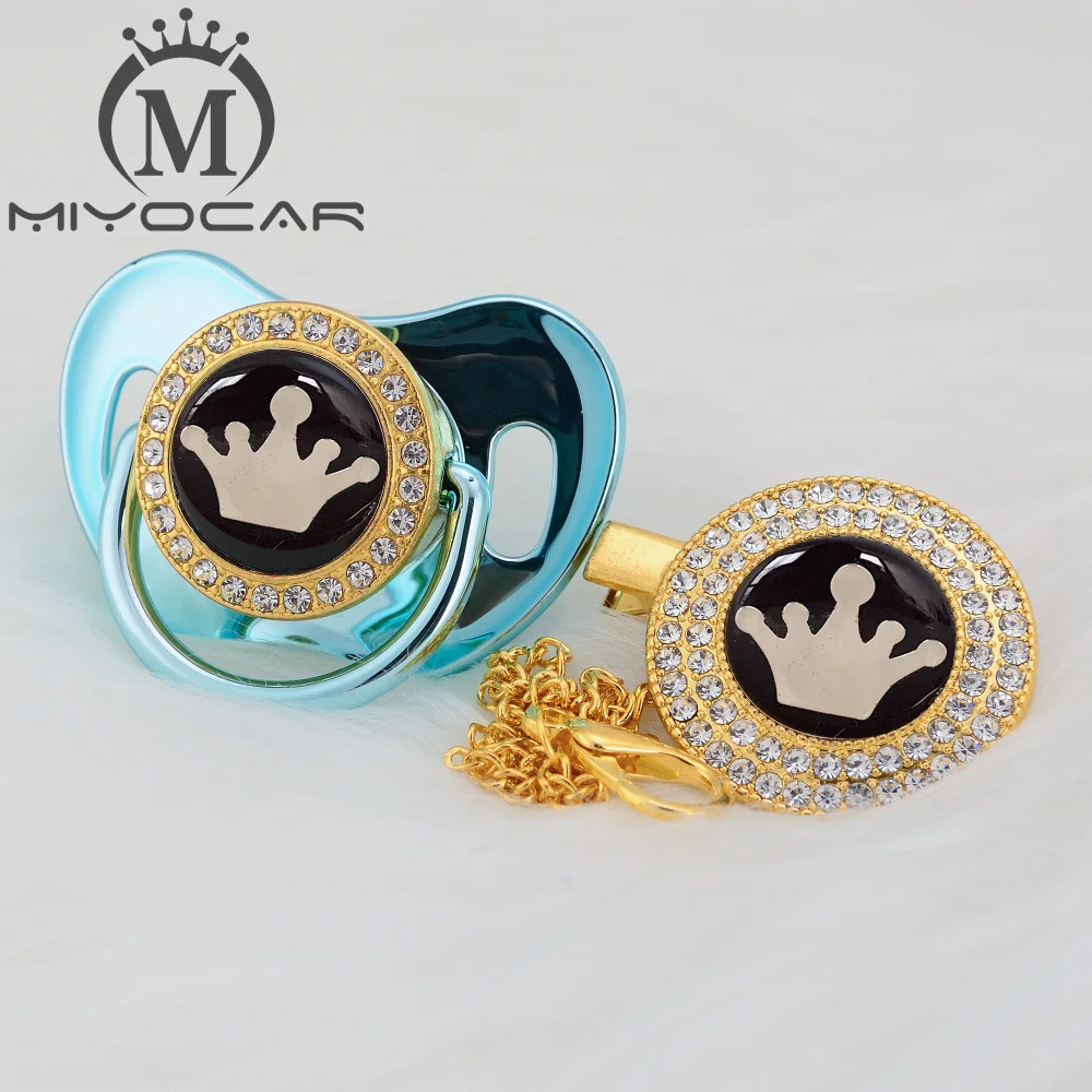 Золотая Корона MIYOCAR красивая золотистая соска и на клипсе без БФА манекен с