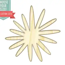 10 piSun деревянные вырезанные-на заказ Выберите свой размер-лазерная резка Деревянные Художественные товары для рукоделия Настенный декор свадебный детский DCS0036