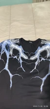 Black Tops Tees Tshirt Dark-Lightning Streetwear Hiphop Men Harajuku Fashion Short-Sleeve